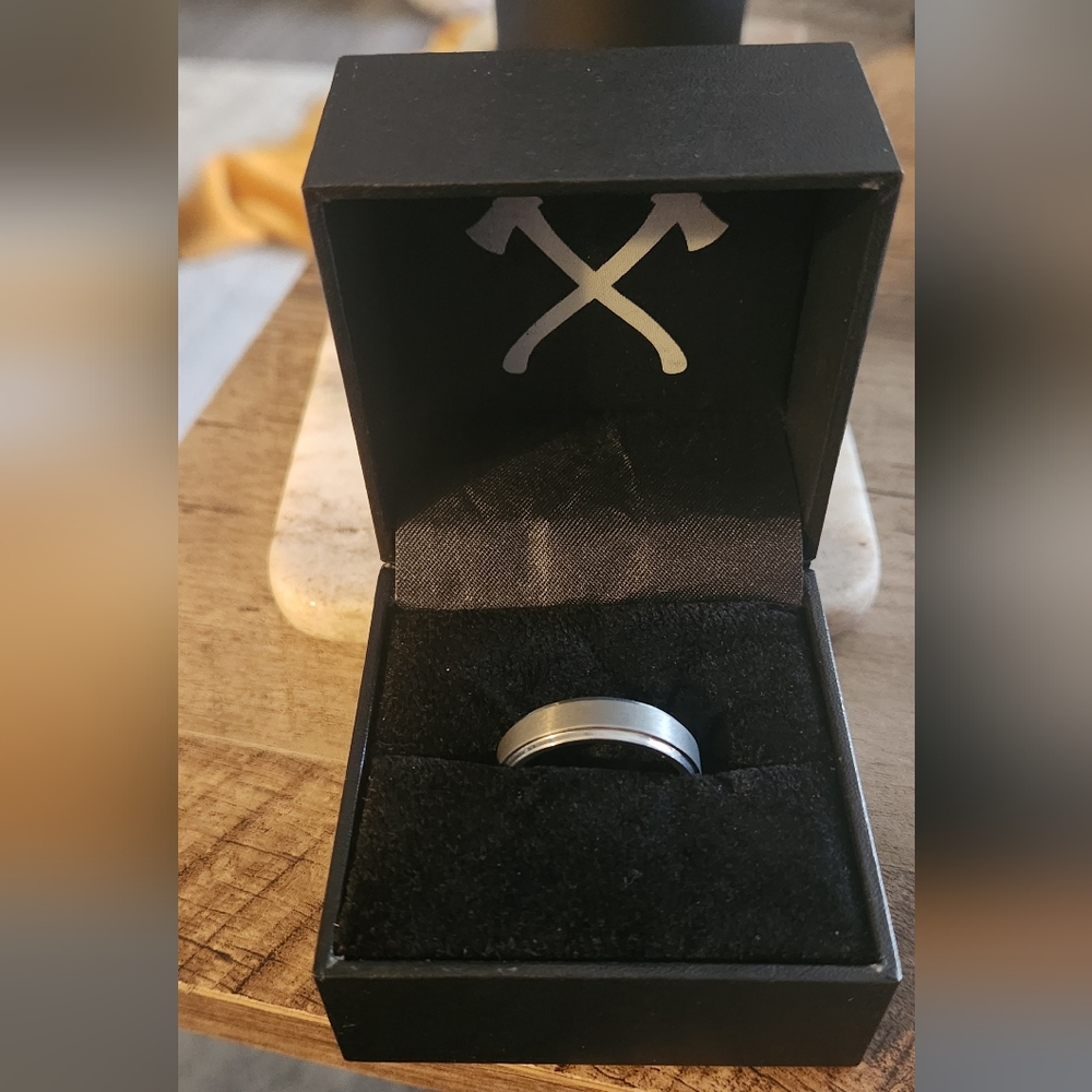 Mens wedding band Tungsten